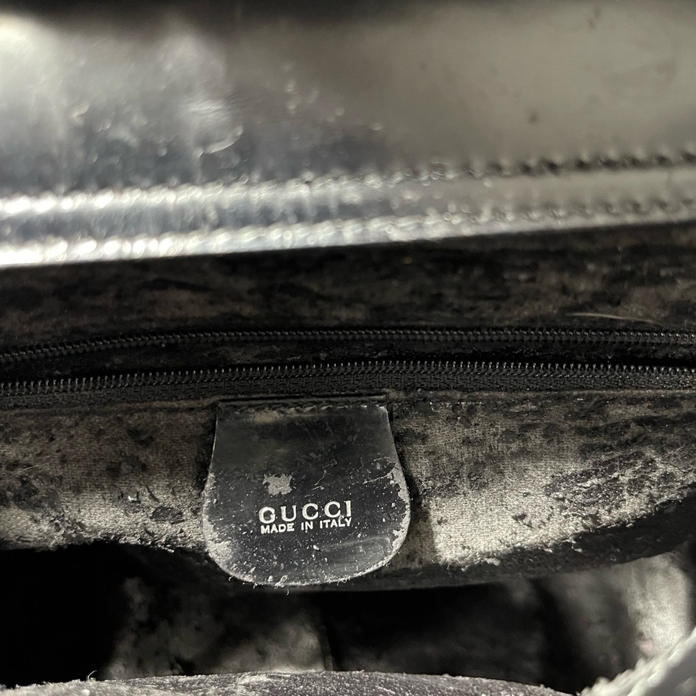 Authentic Rare Gucci Elegant black leather bag - Picture 7 of 9